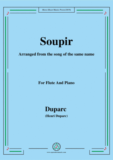 Duparc-Élégie,for Flute and Piano (arr. MSM)