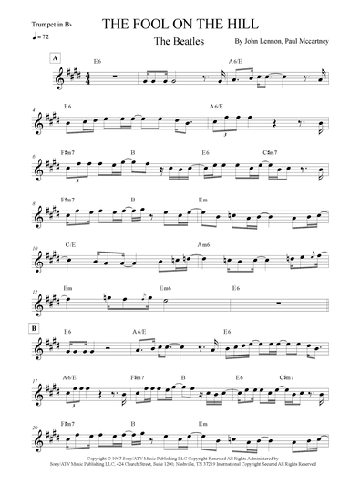 The Fool On The Hill (arr. Leo Silva)