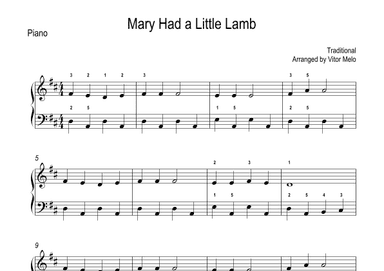 Mary Had a Little Lamb (arr. Vitor Melo)