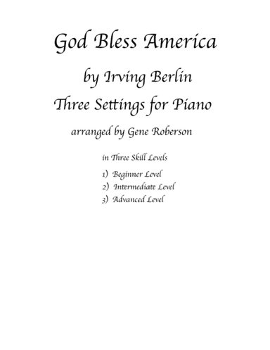 God Bless America (arr. Gene Roberson)
