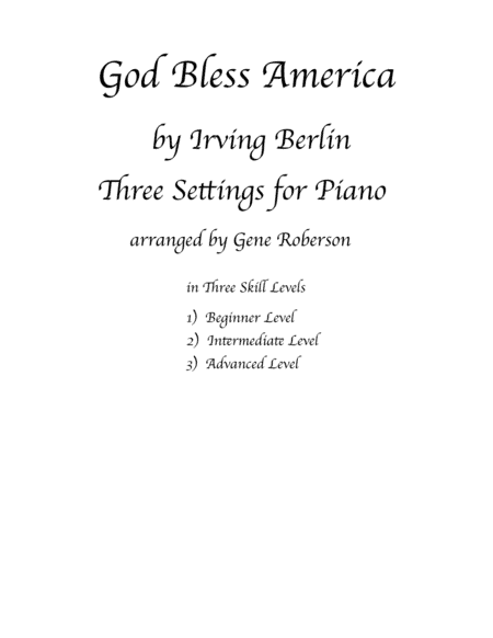 God Bless America (arr. Gene Roberson)