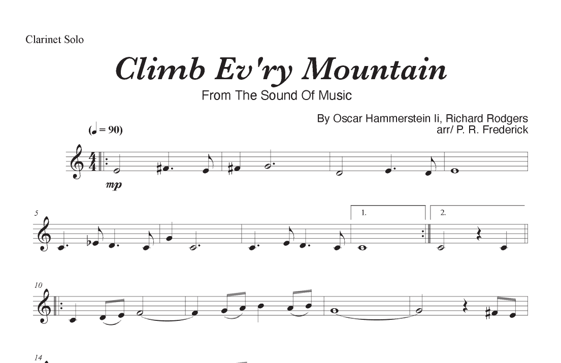 Climb Ev'ry Mountain (arr. P. R. Frederick)