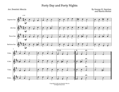 Forty Day and Forty Nights (arr. Dominic Meccia)