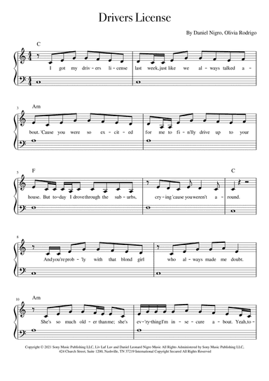 Drivers License (arr. Manuela Cabral)