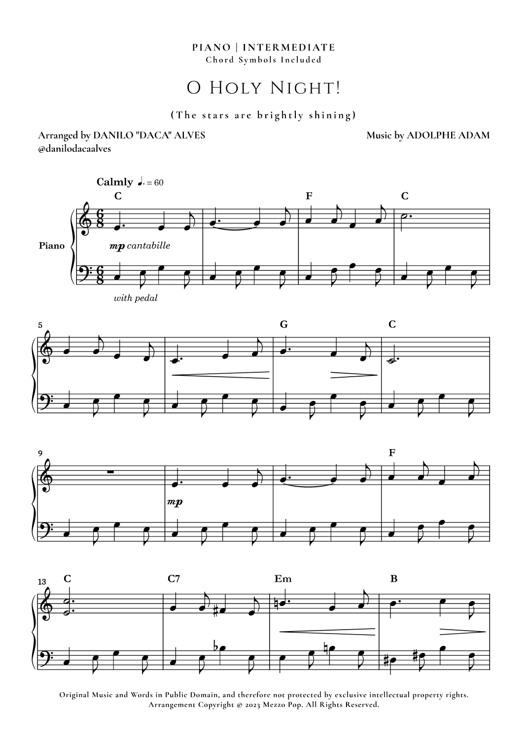 O Holy Night (arr. Danilo "Daca" Alves)