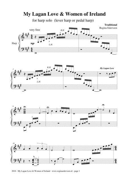 My Lagan Love & Women of Ireland - lever/pedal harp solo