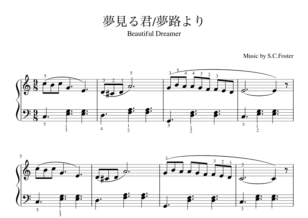 Beautiful Dreamer (arr. pfkaori)