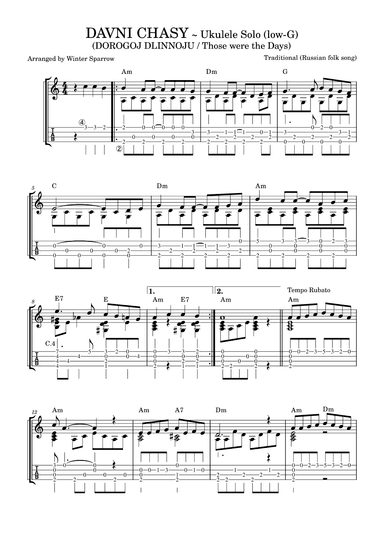 DAVNI CHASY (arr. Winter Sparrow)