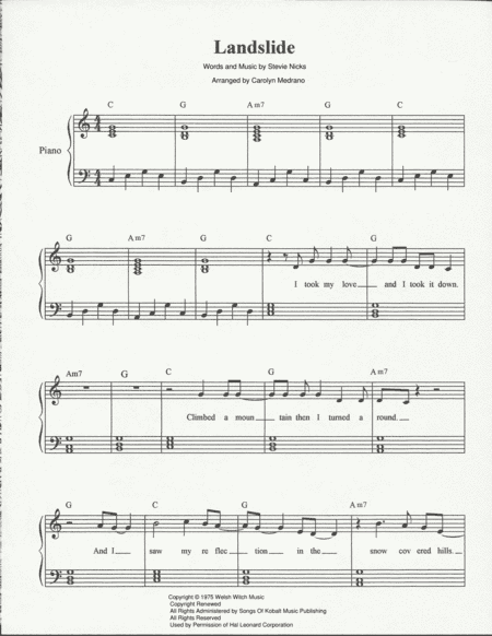 Landslide (arr. Carolyn Medrano)