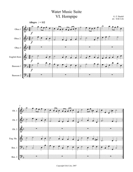Water Music Suite, Mvt. 6 (arr. Erik Cole)