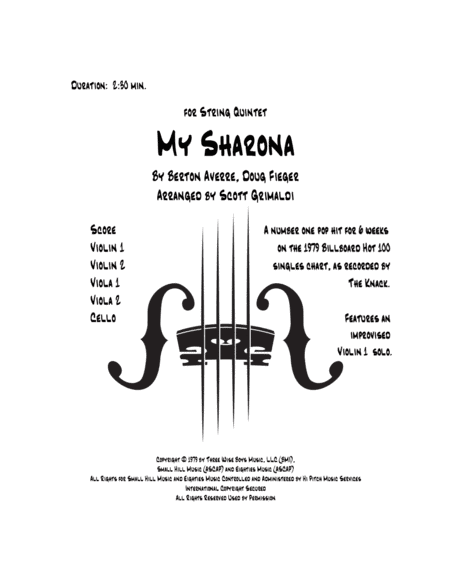 My Sharona (arr. Scott Grimaldi)