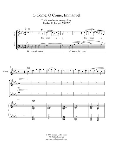 O Come, O Come Immanuel (arr. Evelyn R Larter)
