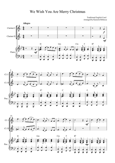 We Wish You Are Merry Christmas (arr. Kaiserin Rebecca)