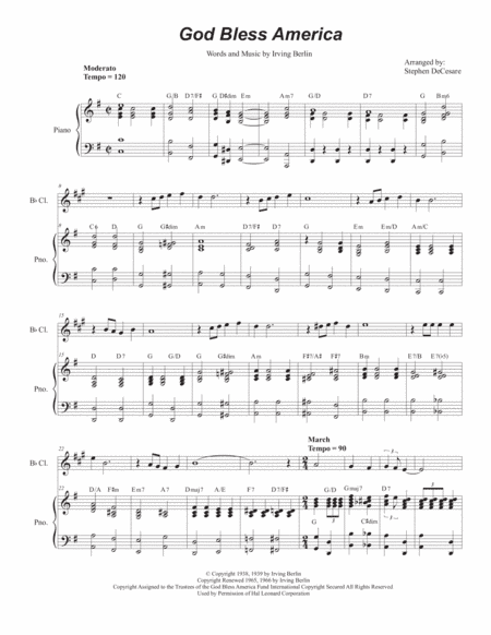 God Bless America ® (arr. Stephen DeCesare)