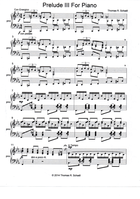Prelude III For Piano