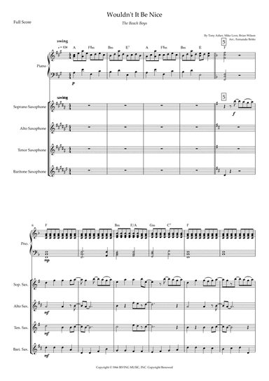 Wouldn't It Be Nice (arr. Fernando Britto)