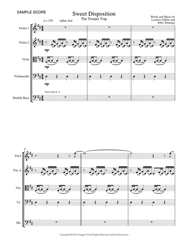 Sweet Disposition (arr. Sherry Lewis)