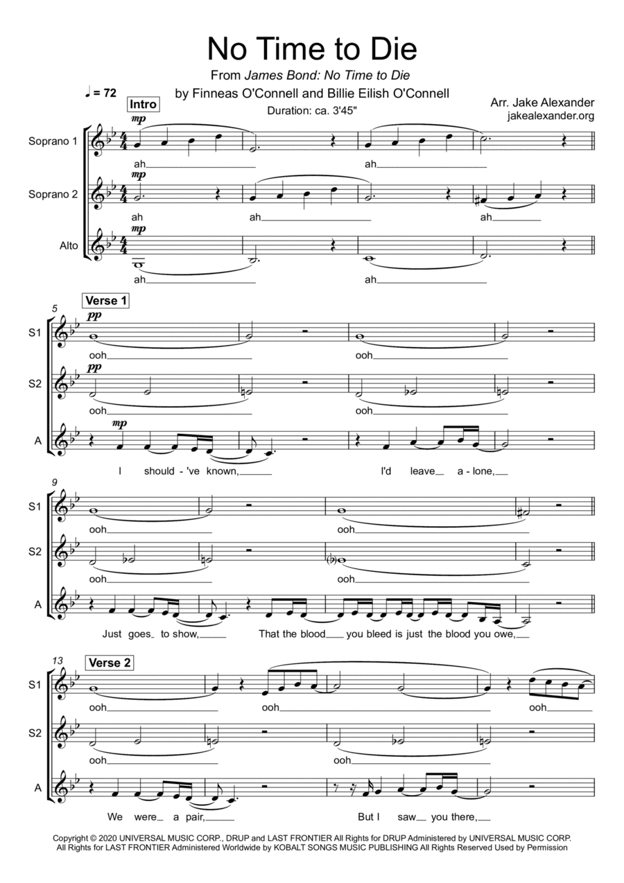 No Time To Die (arr. Jake Alexander)