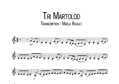 Tri martolod (arr. Maëla Raoult)