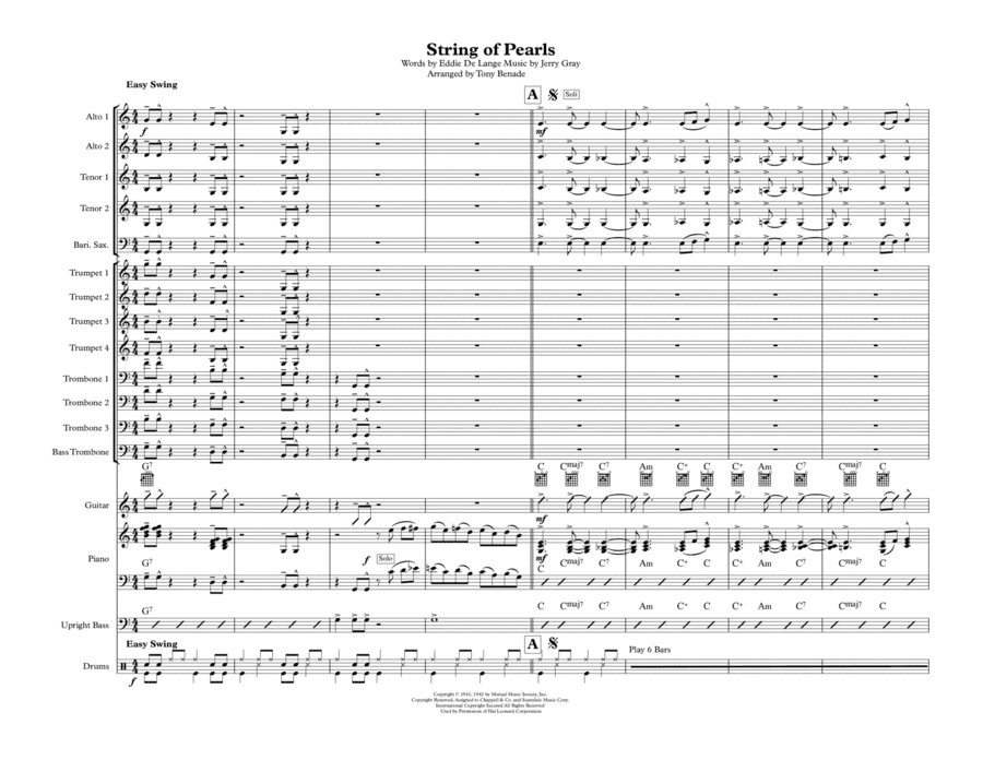 A String Of Pearls (arr. Tony Benade)