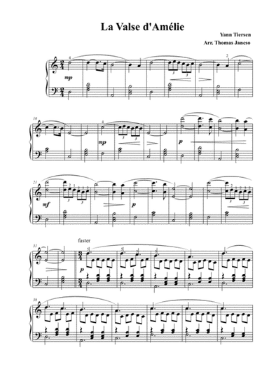 La Valse D'amelie (arr. Thomas Jancso)