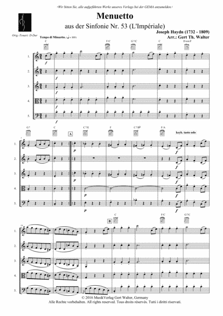 Menuet (arr. Gert Th. Walter)