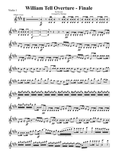 William Tell Overture - Rossini (arranged for String Quartet) (arr. Marmpy)