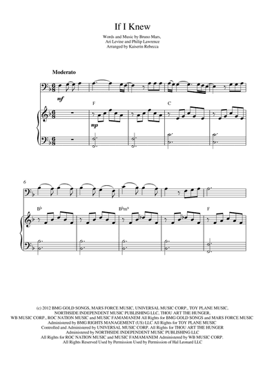 If I Knew (arr. Kaiserin Rebecca)