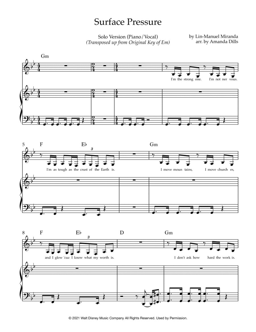 Surface Pressure (arr. Amanda Dills)