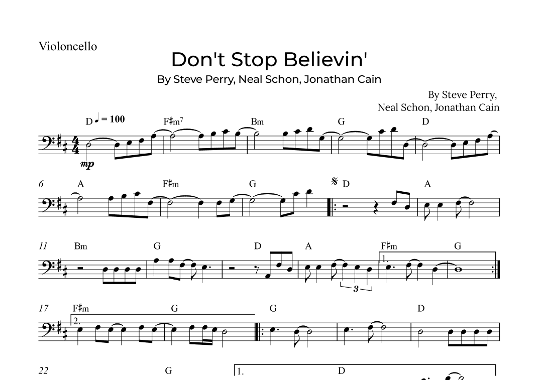 Don't Stop Believin' (arr. Alex Nunes Rodrigues)