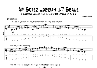A# Super Locrian bb7 Scale (4 Ways to Play)