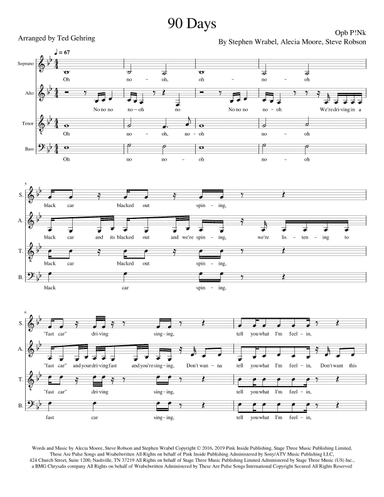 90 Days (arr. Ted Gehring)