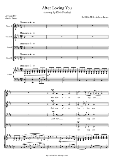 After Loving You (arr. Owain Evans)