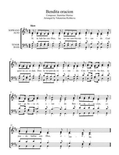 Bendita Oracion (arr. Yekaterina Rizhkova)