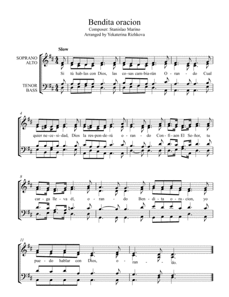 Bendita Oracion (arr. Yekaterina Rizhkova)