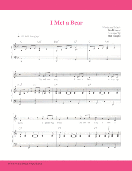 I Met A Bear (arr. Hal Wright)