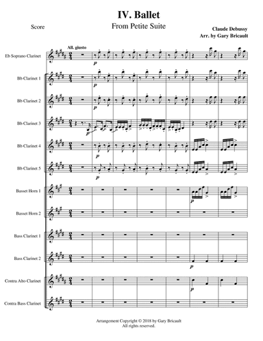 IV. Ballet from Petite Suite (arr. Gary Bricault)