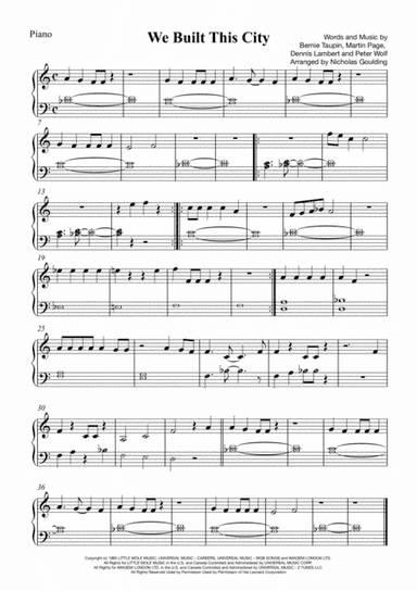 We Built This City (arr. Nicholas Goulding)