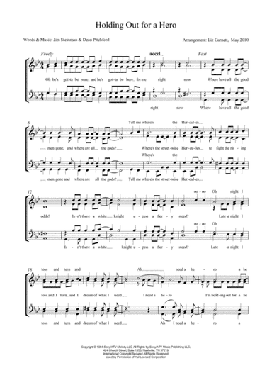 Holding Out For A Hero (arr. Liz Garnett)