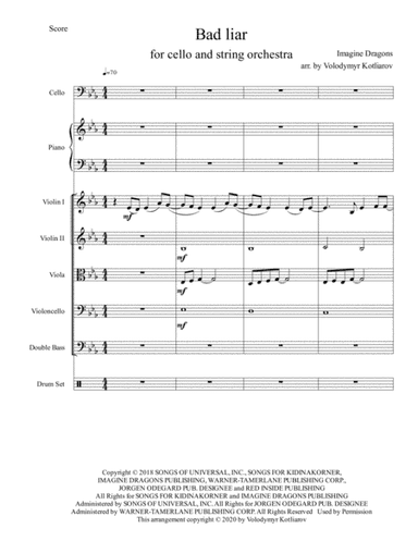Bad Liar (arr. Volodymyr Kotliarov)