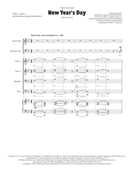 New Year's Day (arr. John C. Quillin)
