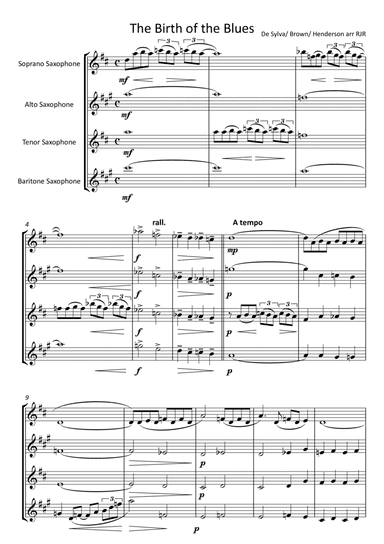 The Birth Of The Blues (arr. Robert Rainford)