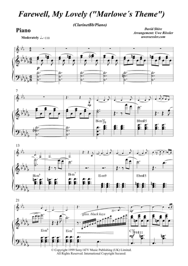 Farewell My Lovely (arr. Uwe Roessler Rössler Rassler)
