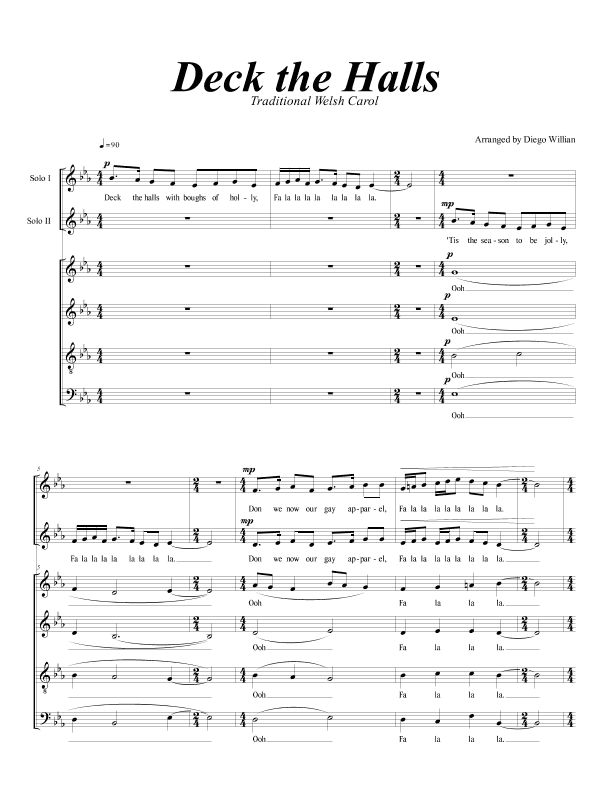 Deck the Halls (arr. Diego Willian) (arr. Diego Willian)