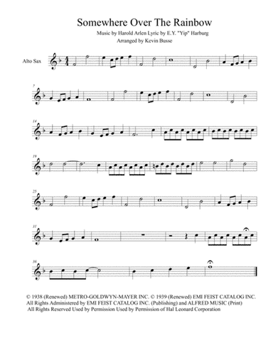 Over The Rainbow (from The Wizard Of Oz) (arr. Kevin Busse)
