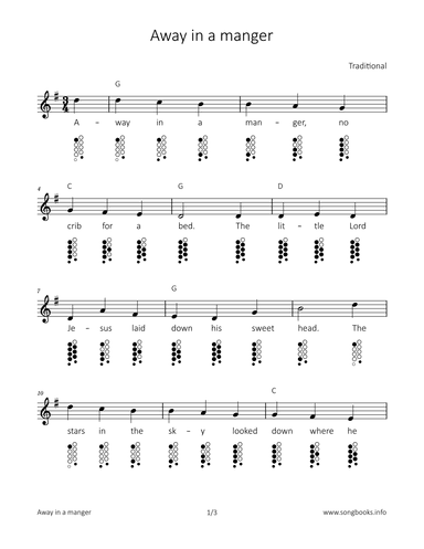 Away in a manger (arr. songbooks.info)