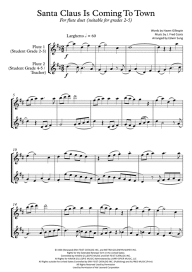 Santa Claus Is Comin' To Town (arr. Edwin Sung)