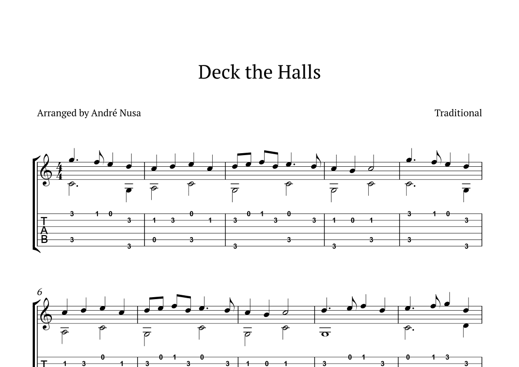 Deck the Halls (arr. André Nusa)
