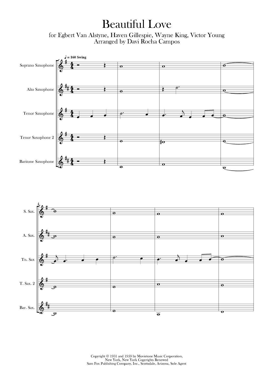 Beautiful Love (arr. Davi Rocha Campos)