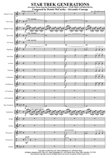 Star Trek Generations Overture  Theme from the Paramount Motion Picture STAR TREK: GENERATIONS (arr. David Fretwell)